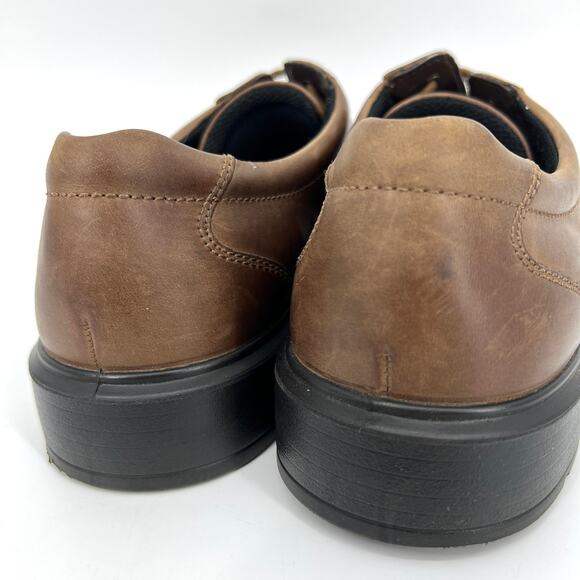 ECCO Mens Brown Leather Lace Up Loafers Euro Size 45 main image 4